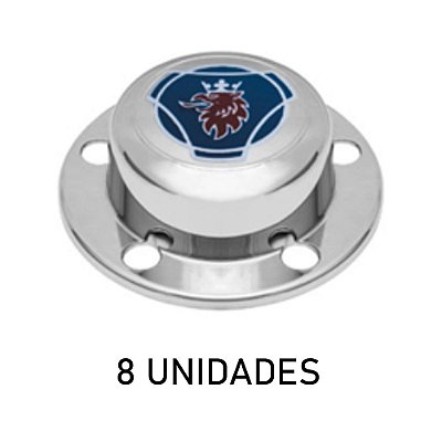 Sobre Tampa Do Cubo Dianteiro Cromada 8 Unidades
