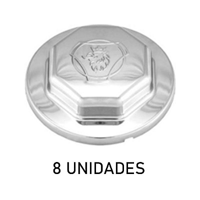 Sobre Tampa Do Cubo Dianteiro Grifo Cromada 8 Unidades