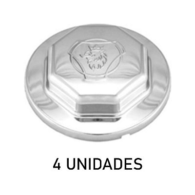 Sobre Tampa Do Cubo Dianteiro Grifo Cromada 4 Unidades