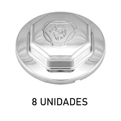 Sobre Tampa Do Cubo Dianteiro Grifo Cromada 8 Unidades