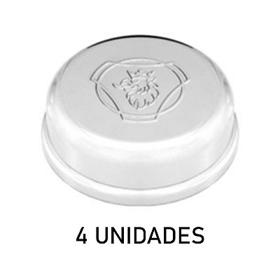 Sobre Tampa Do Cubo Dianteiro Grifo Cromada 4 Unidades