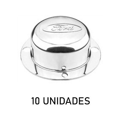 Sobre Tampa Do Cubo Dianteiro Ford Cromada 10 Unidades