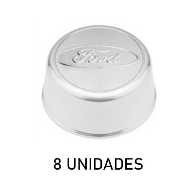 Sobre Tampa Do Cubo Dianteiro Ford 3/4 Cromada 8 Unidades