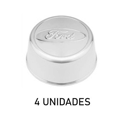 Sobre Tampa Do Cubo Dianteiro Ford 3/4 Cromada 4 Unidades