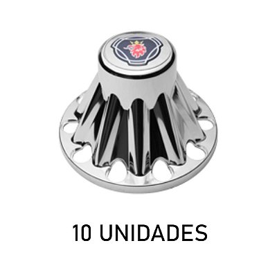 Sobre tampa do cubo da tração cromada 10 unidades