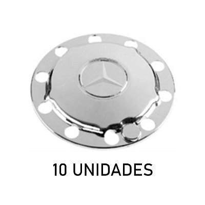 Sobre tampa do cubo da tração mb cromada 10 unidades