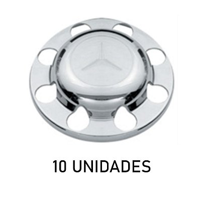 Sobre tampa do cubo da tração mb cromada 10 unidades