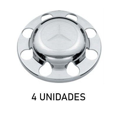 Sobre tampa do cubo da tração mb cromada 4 unidades