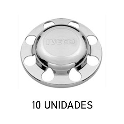 Sobre tampa do cubo da tração iveco cromada 10 unidades