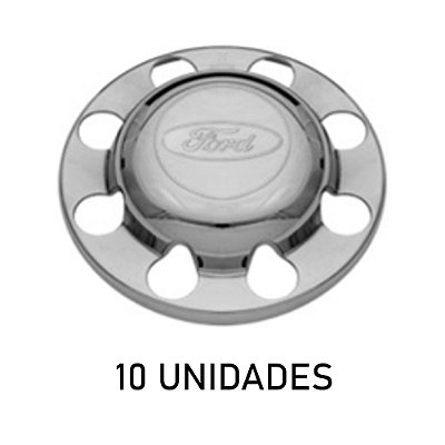 Sobre tampa do cubo da tração ford cromada 10 unidades