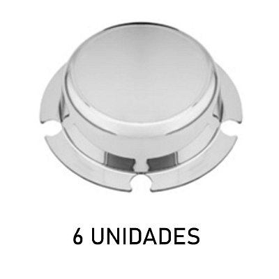 Sobre Tampa Do Cubo Carreta 5 Furos Menor Cromada 6 Unidades