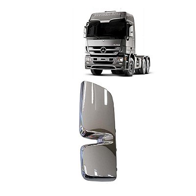 Capa retrovisor LD Mercedes Actros Imp. e após 2017 cromado
