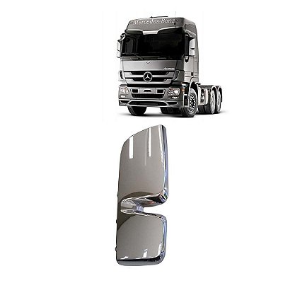 Capa retrovisor LE Mercedes Actros Imp. e após 2017 cromado