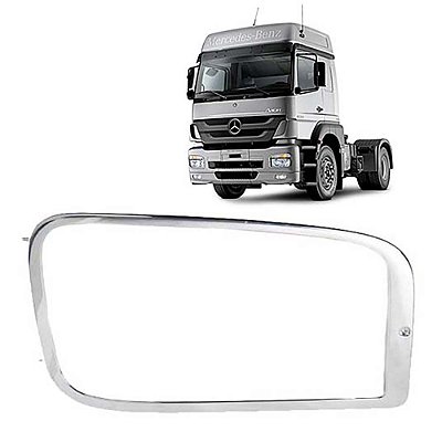 Aro do farol LD Mercedes Axor cromado