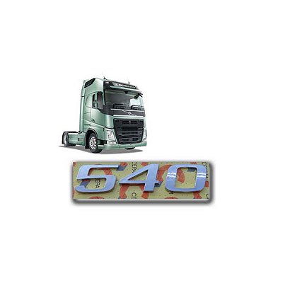 Letreiro 540 FH 14 após 2016 Injetado e Cromado