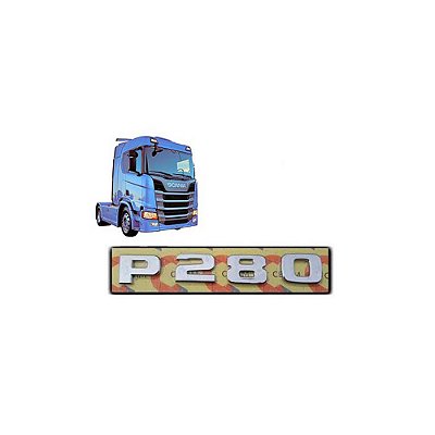 Letreiro Scania P 280 NTG 2019 2020 2021 Cromado