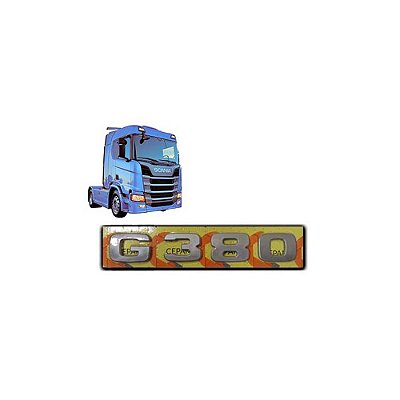 Letreiro Scania G 380 NTG após 2019