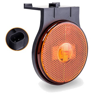 Lanterna Lateral Carreta Randon Noma Bivolt Ambar Led