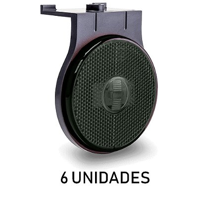 Lanterna Lateral Carreta Randon Noma Bivolt Fumê 3 Led 6 un