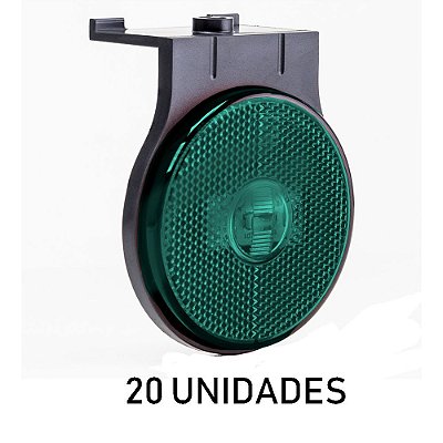 20 Lanterna Lateral Carreta Randon Bivolt Verde Led