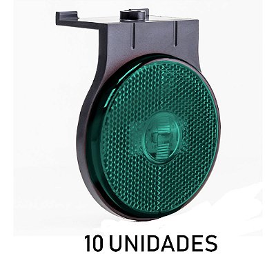 Lanterna Lateral Carreta Randon Bivolt Verde Led - 10 un