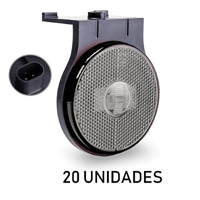 Lanterna Lateral Carreta Randon Bivolt Cristal Led - 20 un