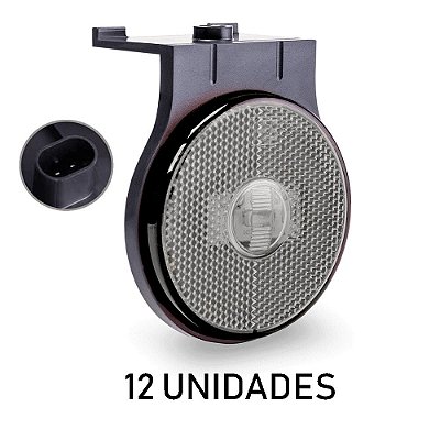 Lanterna Lateral Carreta Randon Bivolt Cristal Led - 12 un
