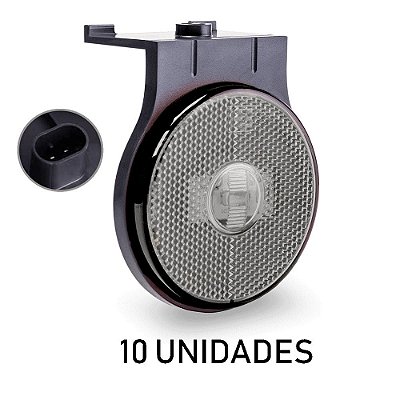 10 Lanterna Lateral Carreta Randon Bivolt Cristal Led