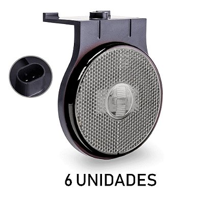 Lanterna Lateral Carreta Randon Bivolt Cristal Led - 6 un