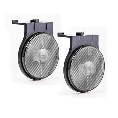 2 Lanterna Lateral Carreta Randon Bivolt Cristal Led