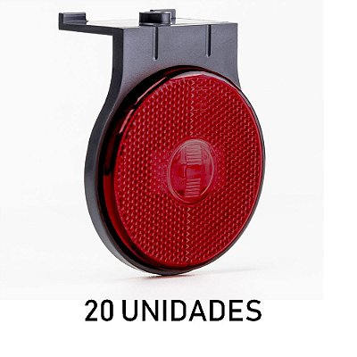 20 Lanterna Lateral Carreta Randon Bivolt Vermelha Led