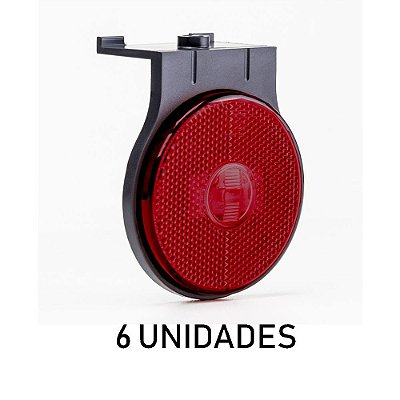 Lanterna Lateral Carreta Randon Bivolt Vermelha Led - 6 un