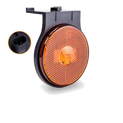 20 Lanterna Lateral Carreta Randon Bivolt Ambar Led