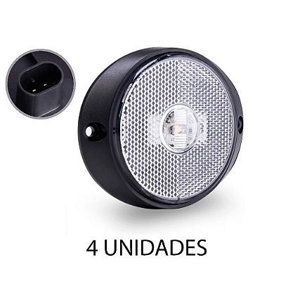 Lanterna Peito da Carreta Randon Bivolt Cristal Led - 4 un.