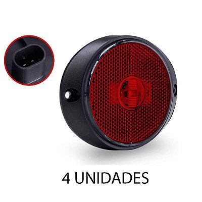 Lanterna Peito da Carreta Randon Bivolt Vermelha Led - 4 un.