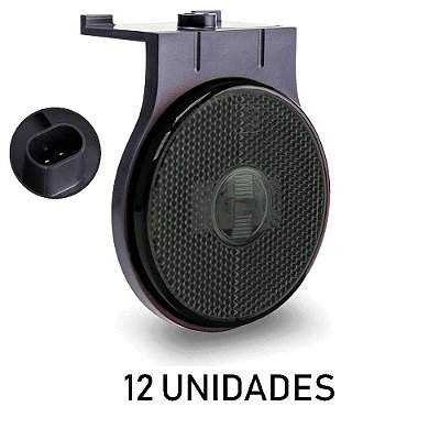 12 Lanterna Lateral Carreta Randon Bivolt Fumê Led