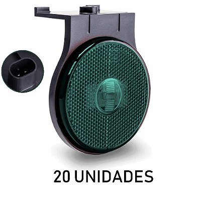 Lanterna Lateral Carreta Randon Bivolt Verde Led - 20 un