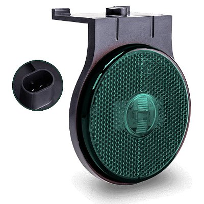Lanterna Lateral Carreta Randon Bivolt Verde Led