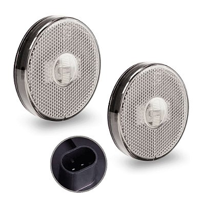 2 Lanterna Lateral Carreta Randon Noma Bivolt Cristal Led