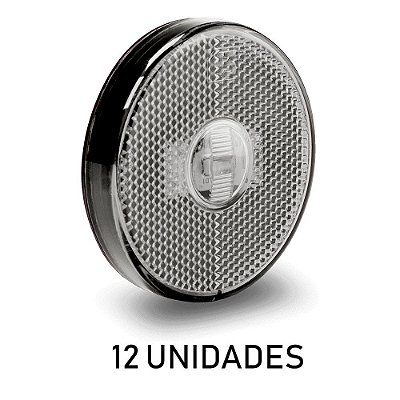 Lanterna Lateral Carreta Randon Bivolt Cristal Led - 12 un