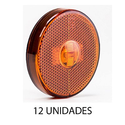 Lanterna Lateral Carreta Randon Bivolt Âmbar Led - 12 un