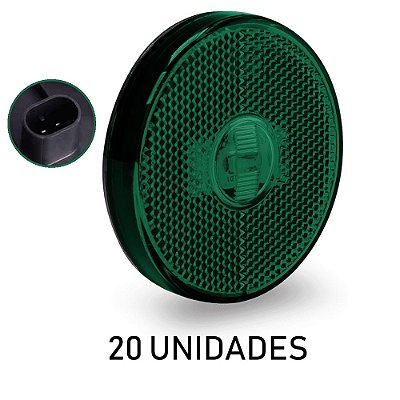 20 Lanterna Lateral Carreta Randon Bivolt Verde Led