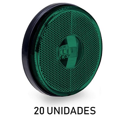 Lanterna Lateral Carreta Randon Bivolt Verde 3 Leds 20 un