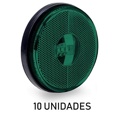 Lanterna Lateral Carreta Randon Bivolt Verde 3 Leds 10 un