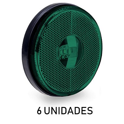 6 Lanterna Lateral Carreta Randon Noma Bivolt Verde Led