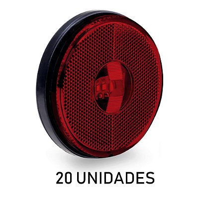 20 Lanterna Lateral Carreta Randon Bivolt Vermelha 3 Leds