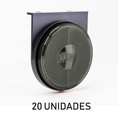 Lanterna Lateral Carreta Randon Bivolt Fumê 3 Leds 20 uni