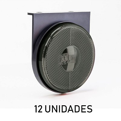 Lanterna Lateral Carreta Randon Bivolt Fumê 3 Leds 12 uni