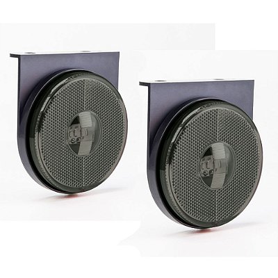 2 Lanterna Lateral Carreta Randon Bivolt Fumê 3 Leds