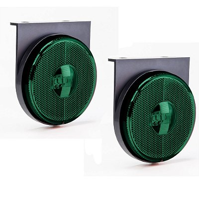 2 Lanterna Lateral Carreta Randon Bivolt Verde 3 Leds